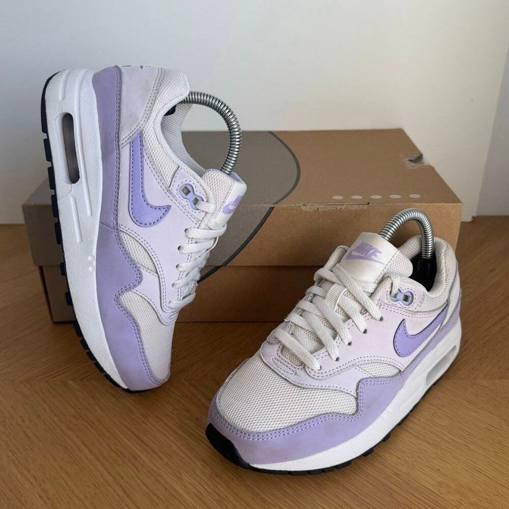 Nike Air Max 1 ‘White/Purple’ Kids Sneakers- SZ 2 Y